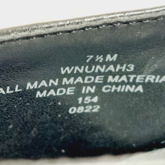 New Nine West Unah 3 Black Faux Leather Slide In Heels V245 - Picture 11 of 12